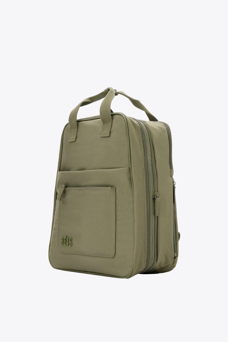 BEIS124685 Theexpandablebackpack Olive product side 0489 V1