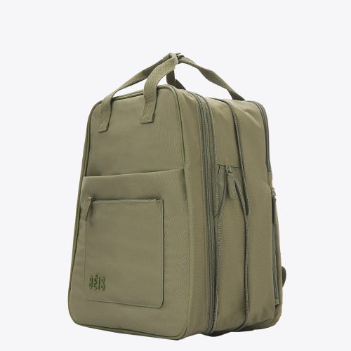 BEIS124685 Theexpandablebackpack Olive product side expanded 0487 V1