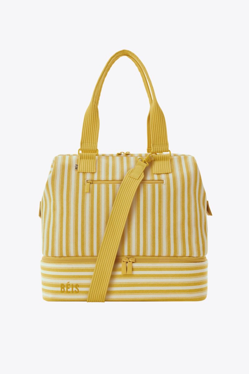 BEIS224572 StripedMiniWeekender Honey Front 0041 V1