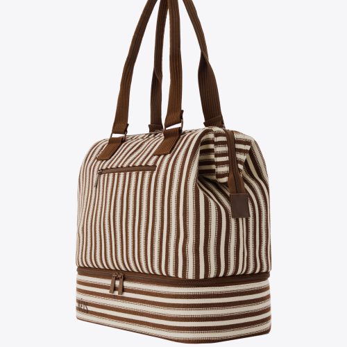 BEIS224573 StripedMiniWeekender Brown Side 0036 V1