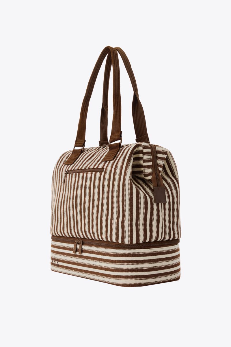 BEIS224573 StripedMiniWeekender Brown Side 0036 V1