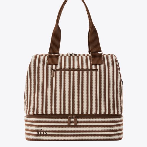 BEIS224573 StripedMiniWeekender Brown Front 0034 V1