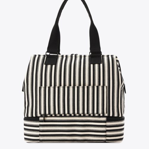 BEIS224574 StripedMiniWeekender Black Product Back 0070 V1