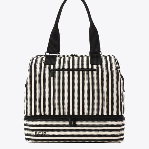 BEIS224574 StripedMiniWeekender Black Product Front 0066 V1