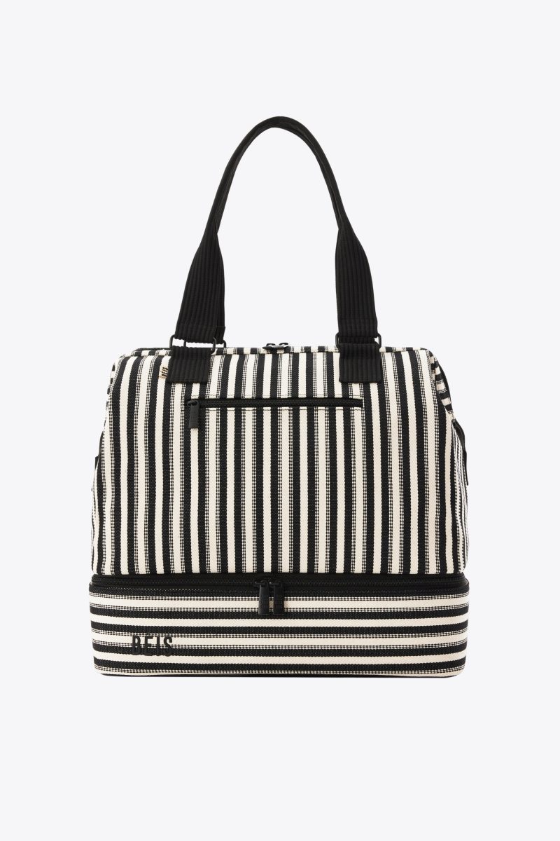 BEIS224574 StripedMiniWeekender Black Product Front 0066 V1