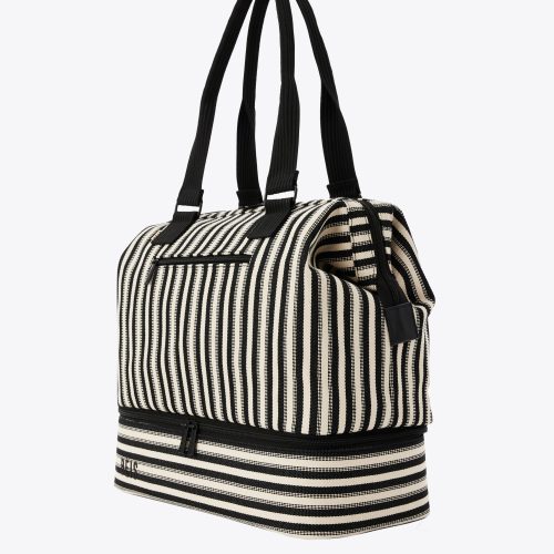 BEIS224574 StripedMiniWeekender Black Product Side 00681