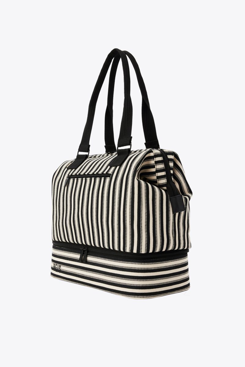 BEIS224574 StripedMiniWeekender Black Product Side 00681