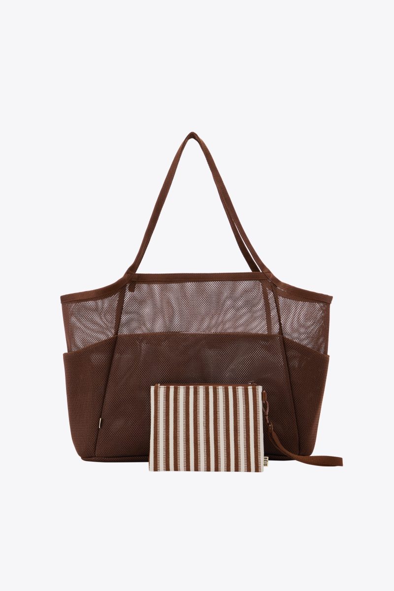 BEIS224576 StripedBeachBag Brown Product Front 0302 V2