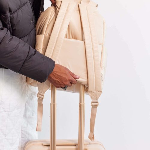 Beis Backpack Beige Details 0437