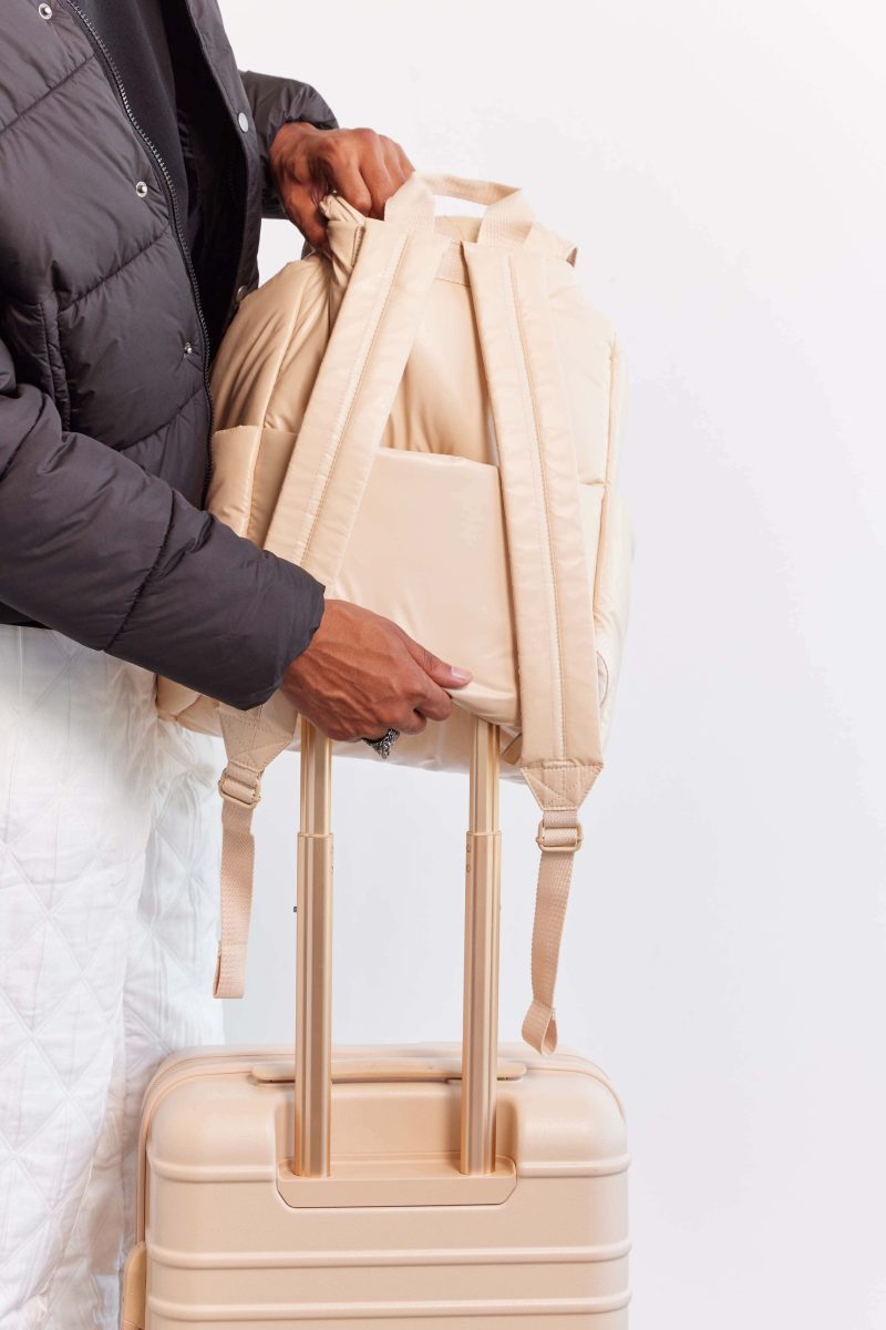 Beis Backpack Beige Details 0437