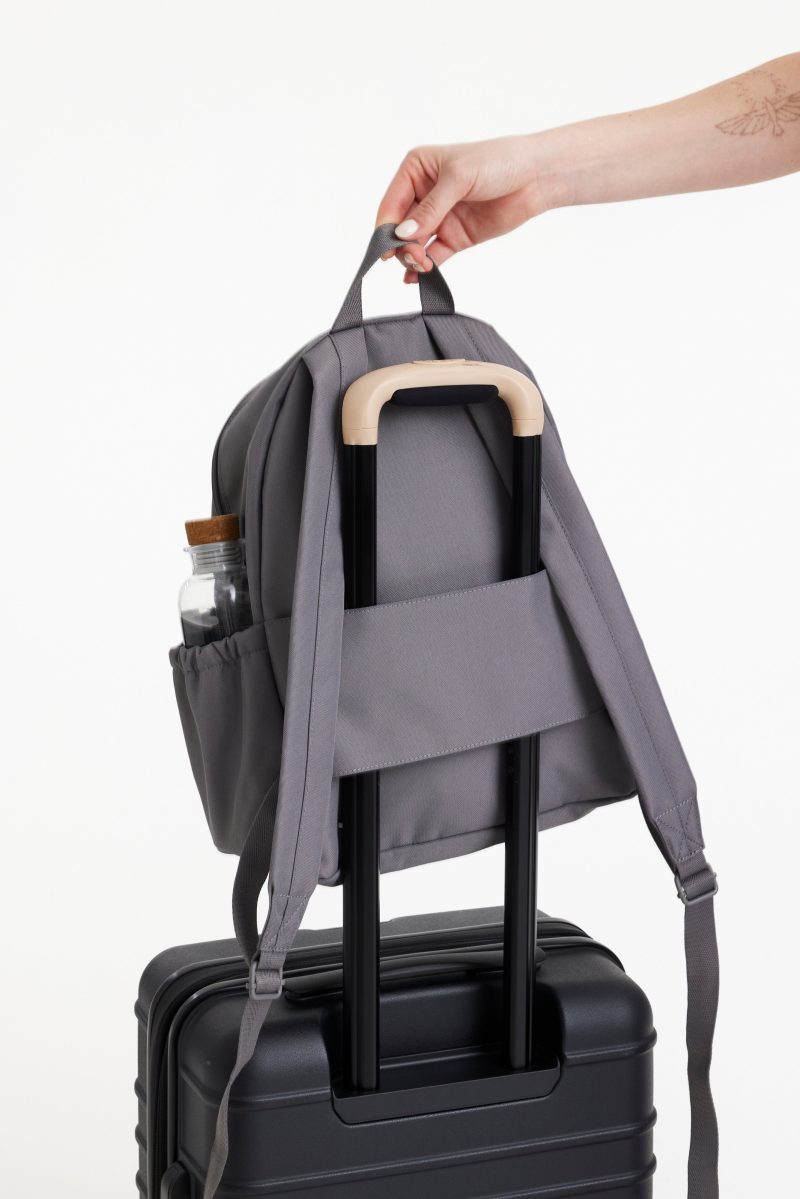 Beis Detail Backpack Grey 0298