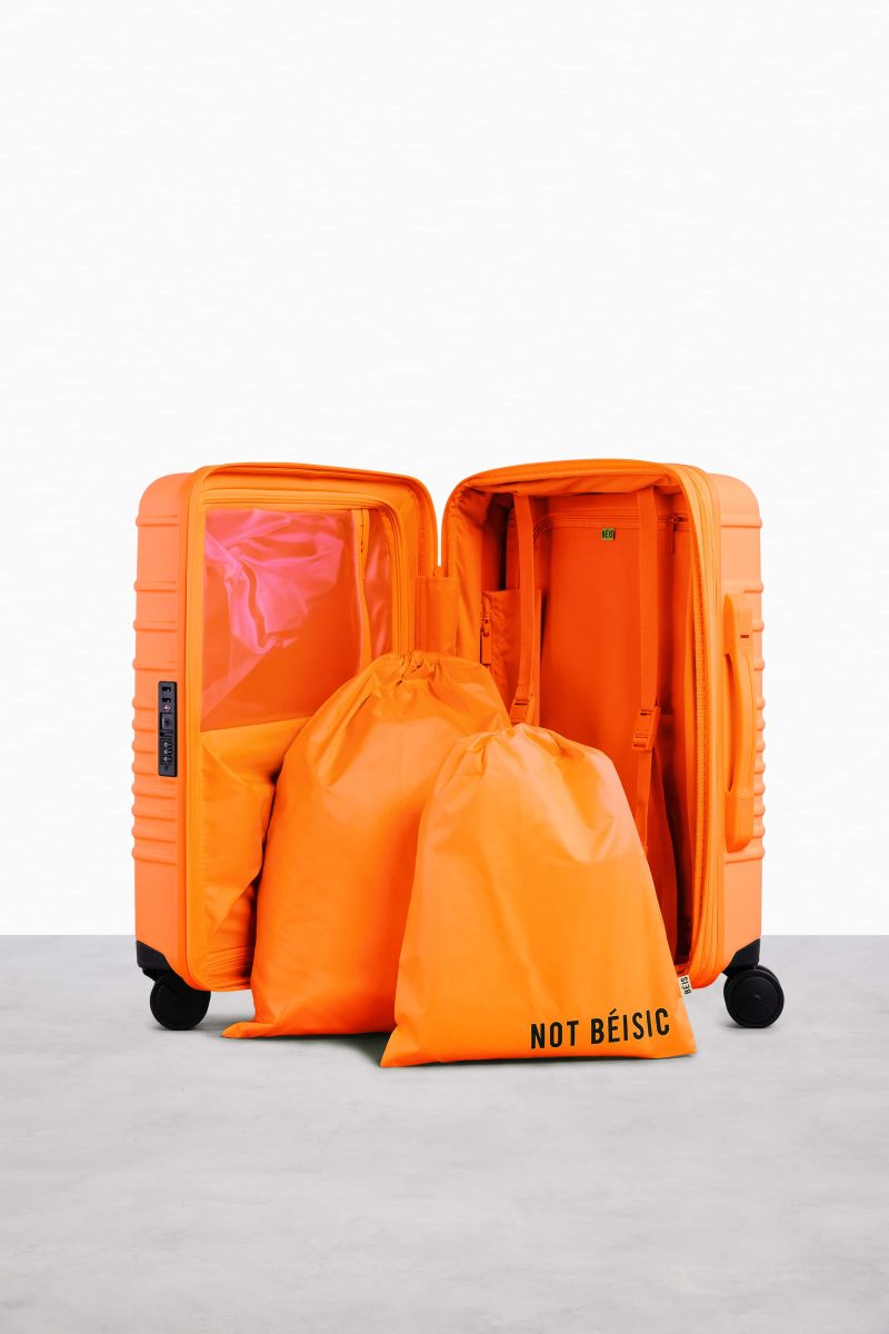 CarryOn Orange Luggage Interior 3989