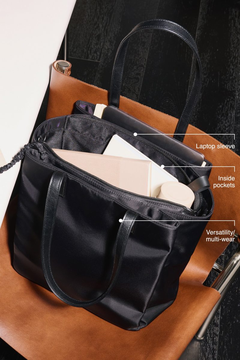 commuter tote black